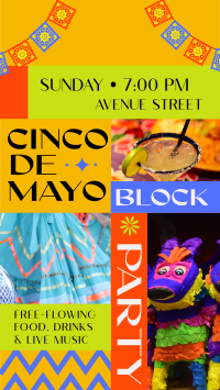 Cinco de Mayo Block Party Instagram reel Image Preview