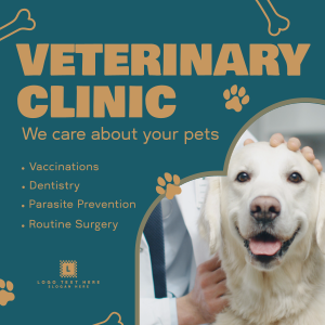 Professional Veterinarian Clinic Instagram post Image Preview