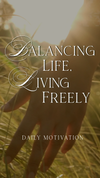 Balanced Life Motivation TikTok video Image Preview