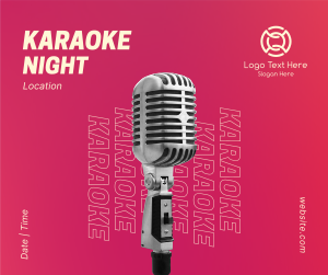 Karaoke Night Gradient Facebook post Image Preview