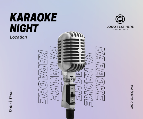 Karaoke Night Gradient Facebook Post Design Image Preview