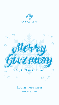 Merry Giveaway Announcement Facebook story Image Preview