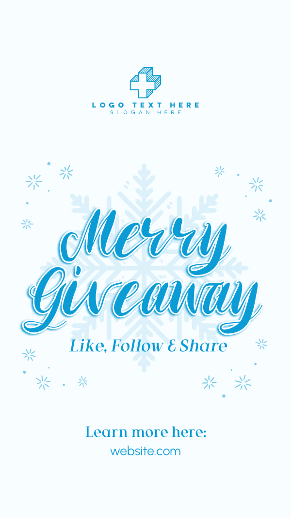 Merry Giveaway Announcement Facebook Story Design