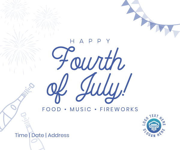 4th of July Celebration Facebook Post Design Image Preview