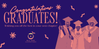 Quirky Fun Graduation Twitter Post Image Preview