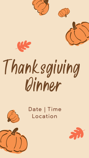 Thanksgiving Dinner Facebook story Image Preview
