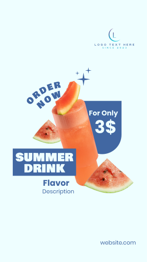 Summer Drink Flavor  Facebook story Image Preview