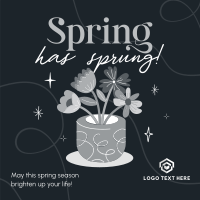 Spring Flower Pot Linkedin Post Design