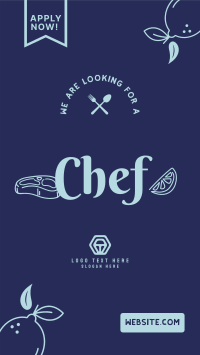 We are Hiring Chef Instagram story Image Preview