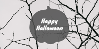 Simple Halloween Greeting Twitter post Image Preview