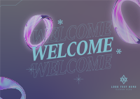 Abstract Welcome Page Postcard Design