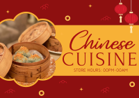 Chinese Cuisine Postcard Image Preview