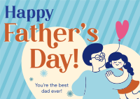 Father's Day Greeting Postcard Image Preview