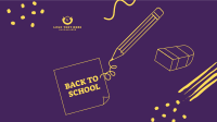 Back to School Note Facebook Event Cover Design