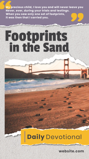 Footprints in the Sand Instagram story Image Preview