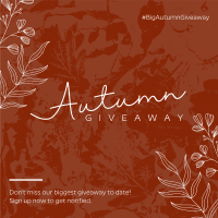 Leafy Autumn Grunge Instagram Post Design