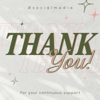 Simplistic Thank You Instagram Post Design