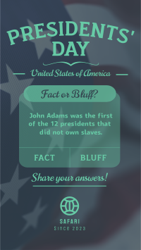 Presidents' Day Quiz  Instagram story Image Preview