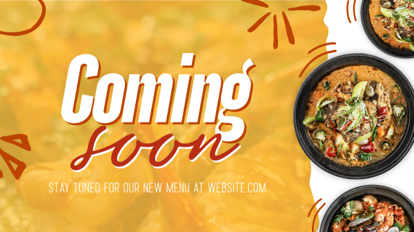 New Menu Coming Soon Facebook Event Cover Design