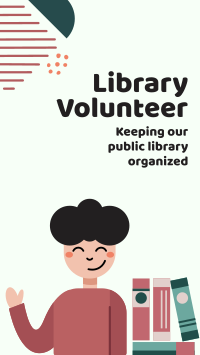 Public Library Volunteer Instagram story Image Preview