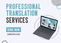 Professional Translator Postcard Design