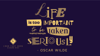 Life is Important Quote Animation Image Preview