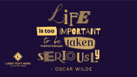 Life is Important Quote Animation Design