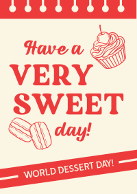 Sweet Dessert Day Poster Design