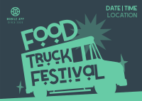 Food Truck Fest Postcard Image Preview