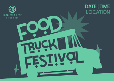 Food Truck Fest Postcard Image Preview