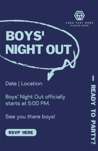 Boys' Night Out Invitation Image Preview
