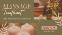 Relaxing Massage Treatment Facebook Event Cover Design