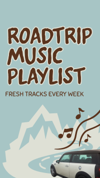 Roadtrip Music Playlist Instagram Story Design