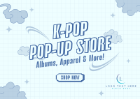 Kpop Pop-Up Store Postcard Design
