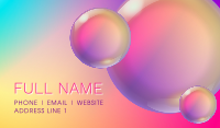 Gradient Bubble Business Card Design