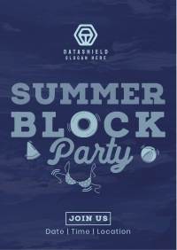 Floating Summer Party Flyer Design
