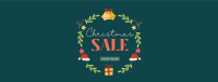 Christmas Wreath Sale Facebook Cover Design