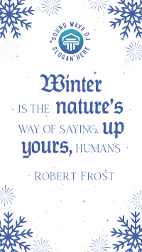 Winter Quote Snowflakes Facebook story Image Preview