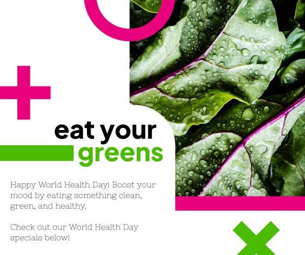 Eat Your Greens Facebook Post Design Image Preview