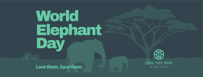 Safari Elephant Facebook cover Image Preview