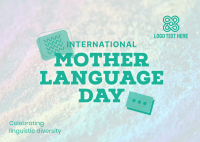 International Linguistic Diversity Postcard Design