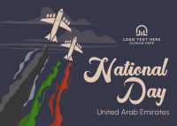 UAE National Day Airshow Postcard Design