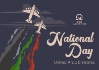 UAE National Day Airshow Postcard Image Preview