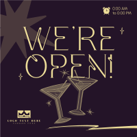 Sparkly Bar Opening Instagram Post Design