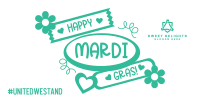 Mardi Gras Flag Facebook Ad Design