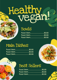 Vegan Restaurant Menu Preview