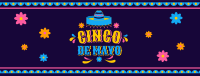 Colorful Hat in Cinco De Mayo Facebook Cover Design