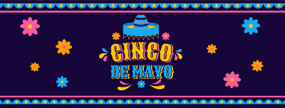 Colorful Hat in Cinco De Mayo Facebook cover Image Preview