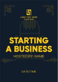 Simple Business Podcast Flyer Design