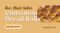 Best-seller Cinnamon Rolls Facebook Event Cover Design